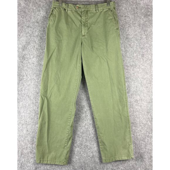 Rails Chino Pants Mens 32x30 Green Twill Flat Front Straight Casual Preppy - Picture 1 of 14
